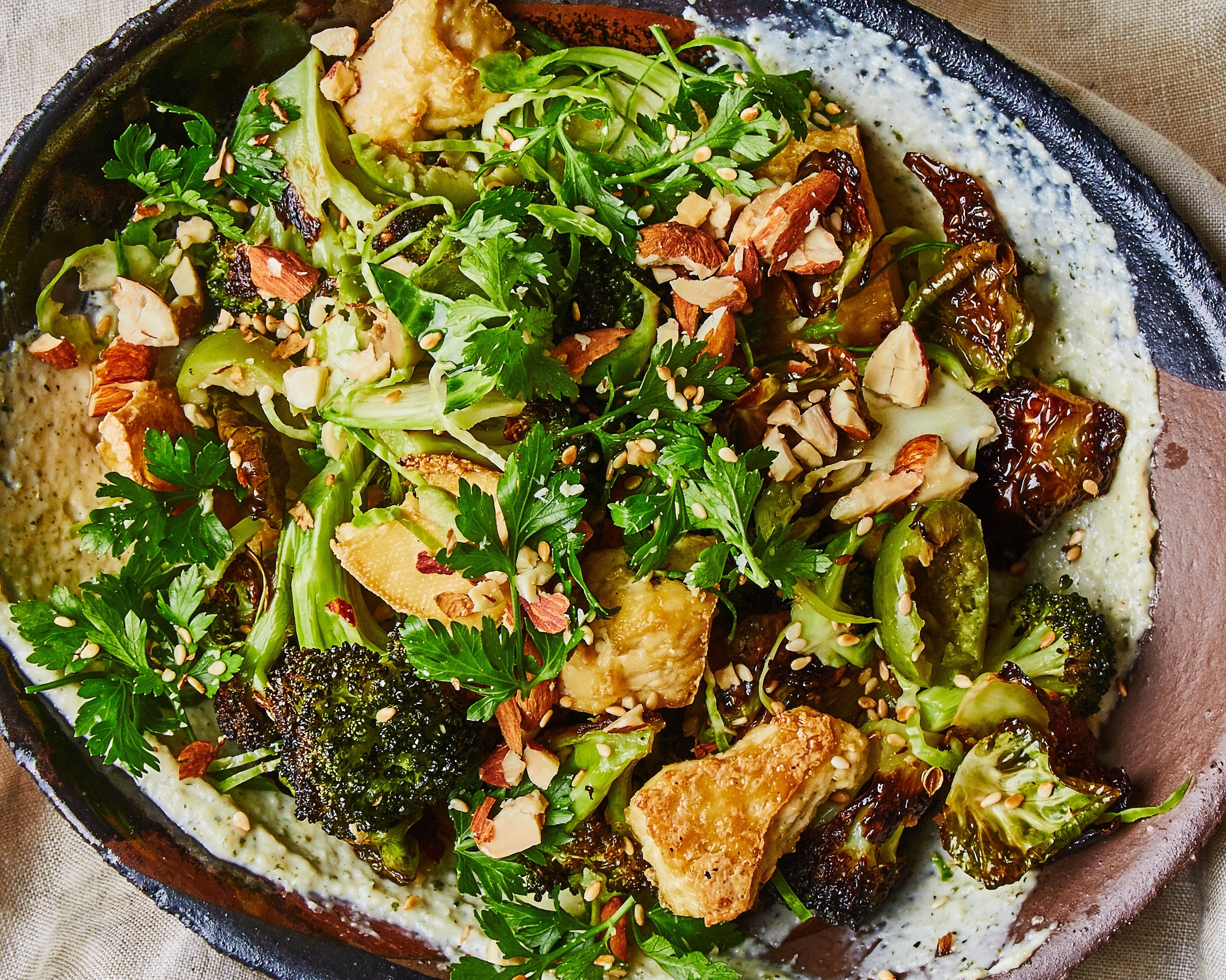 MISO TOFU BOWL WITH ROASTED BROCCOLI