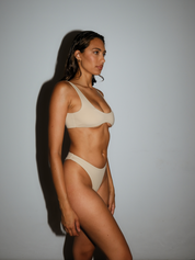 LOW BACK SCULPT BRALETTE SAND