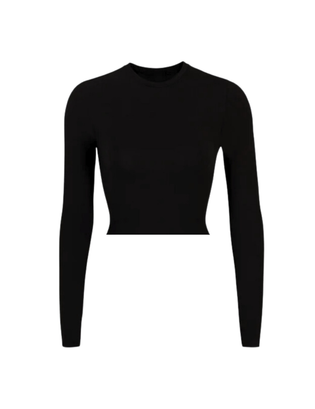 LONG SLEEVE CREW NECK TOP CARBON