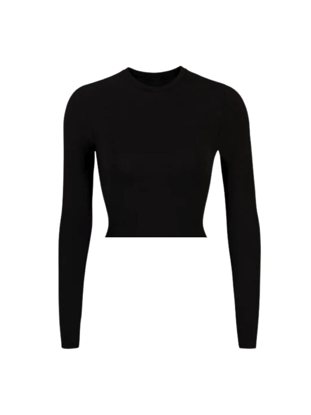 LONG SLEEVE CREW NECK TOP CARBON
