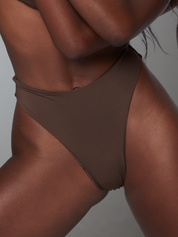 HIGH WAISTED COMPRESSION BRIEF CHOCOLATE