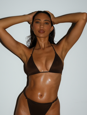 SOFT PLUNGE BRA CHOCOLATE