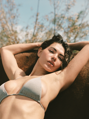 JERSEY STRING TOP ASH GREY