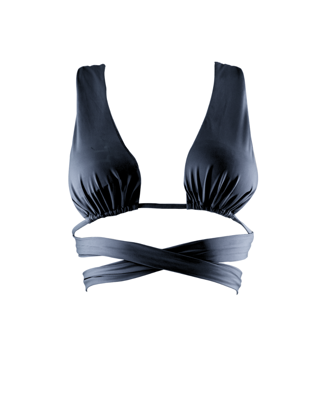 PLUNGE WRAP BRA CARBON