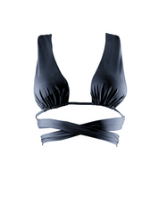 PLUNGE WRAP BRA CARBON