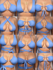 PLUNGE WRAP BRA CARBON