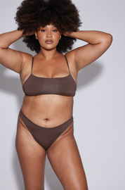 FULL COVERAGE SCULPTING BRIEF CHOCOLATE